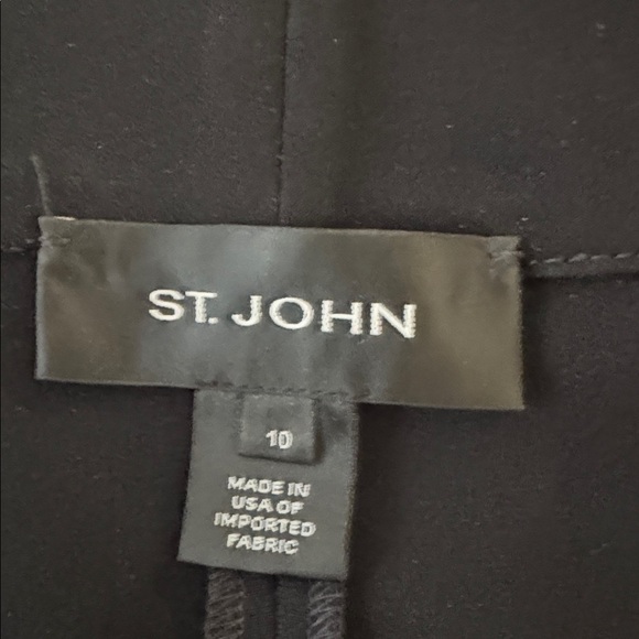 St. John Black Trousers with elegant festive waist size 10 - Picture 7 of 7